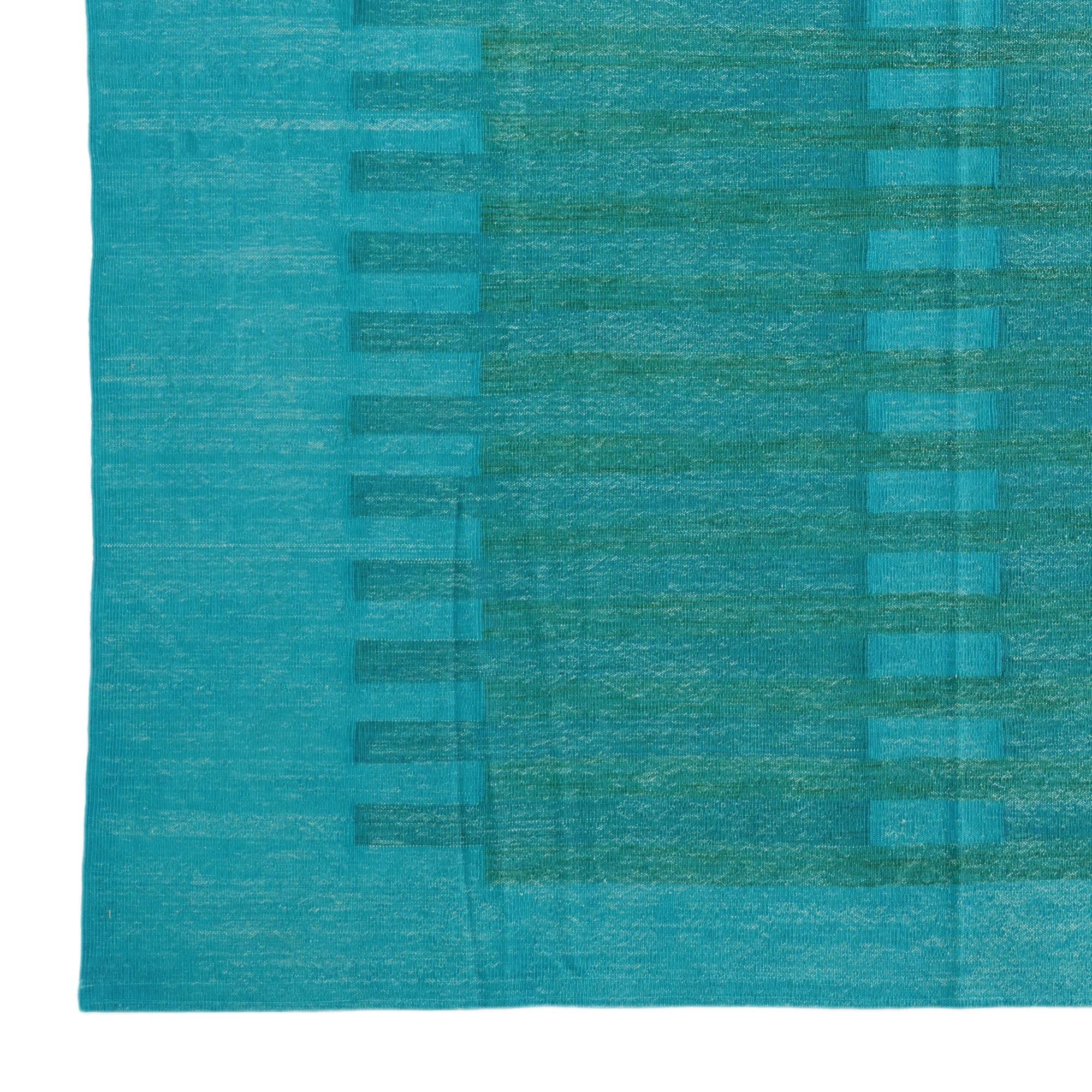 8' 2 x 10' 10 Hand Woven Kilim Modern Wool Rug