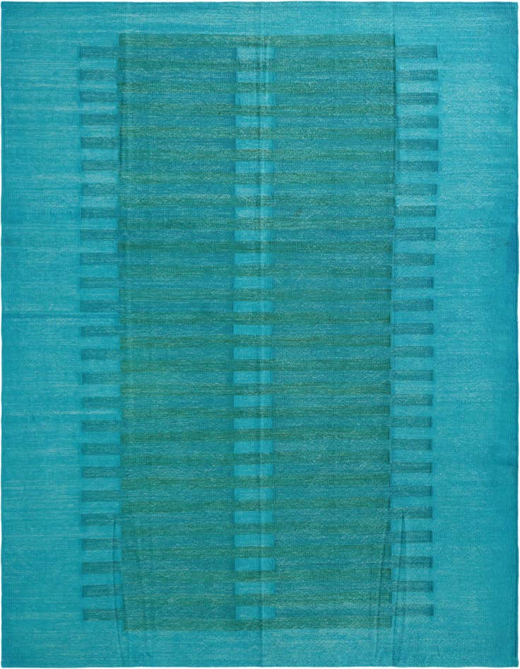 Detail image of 8' 2 x 10' 10 Hand Woven Kilim Modern Wool Rug