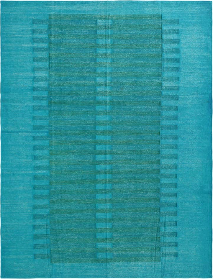 Detail image of 8' 2 x 10' 10 Hand Woven Kilim Modern Wool Rug