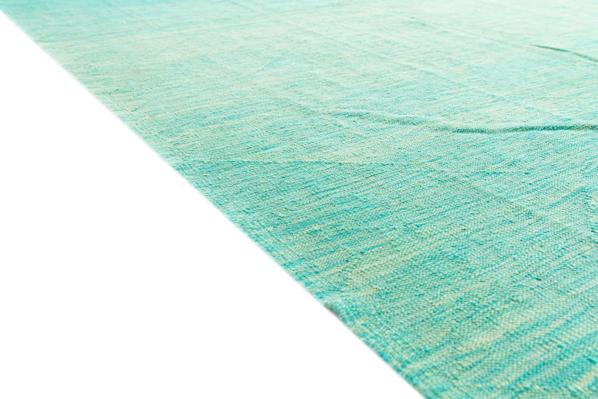 6' 5 x 9' 7 Hand Woven Kilim Modern Wool Rug
