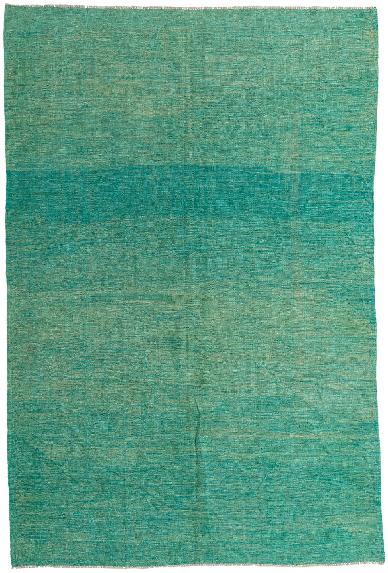6' 5 x 9' 7 Hand Woven Kilim Modern Wool Rug