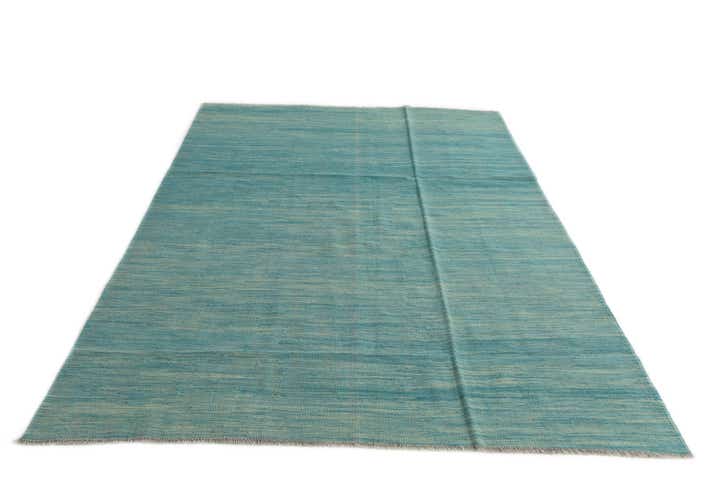 5' 5 x 8' Hand Woven Kilim Modern Wool Rug
