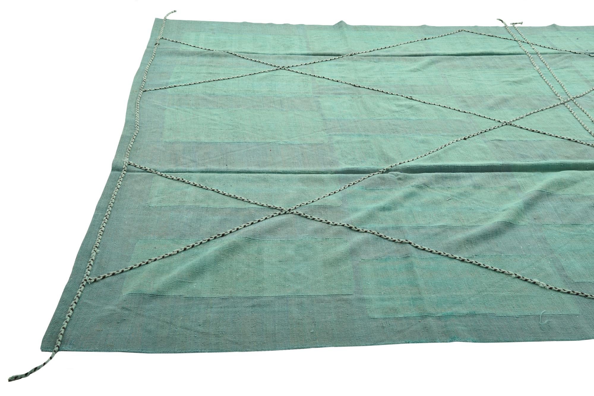7' 11 x 10' 11 Hand Woven Kilim Modern Wool Rug