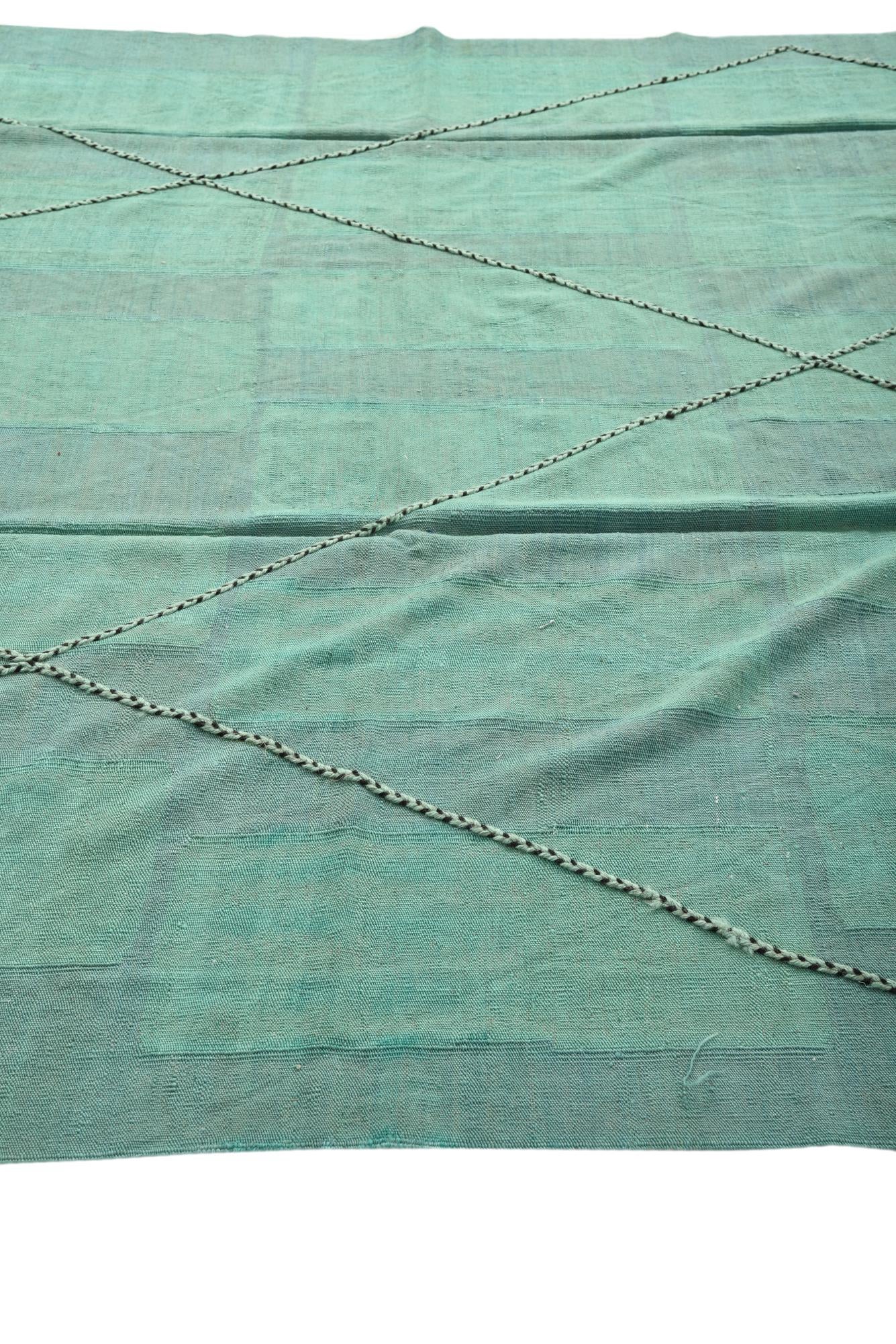 7' 11 x 10' 11 Hand Woven Kilim Modern Wool Rug