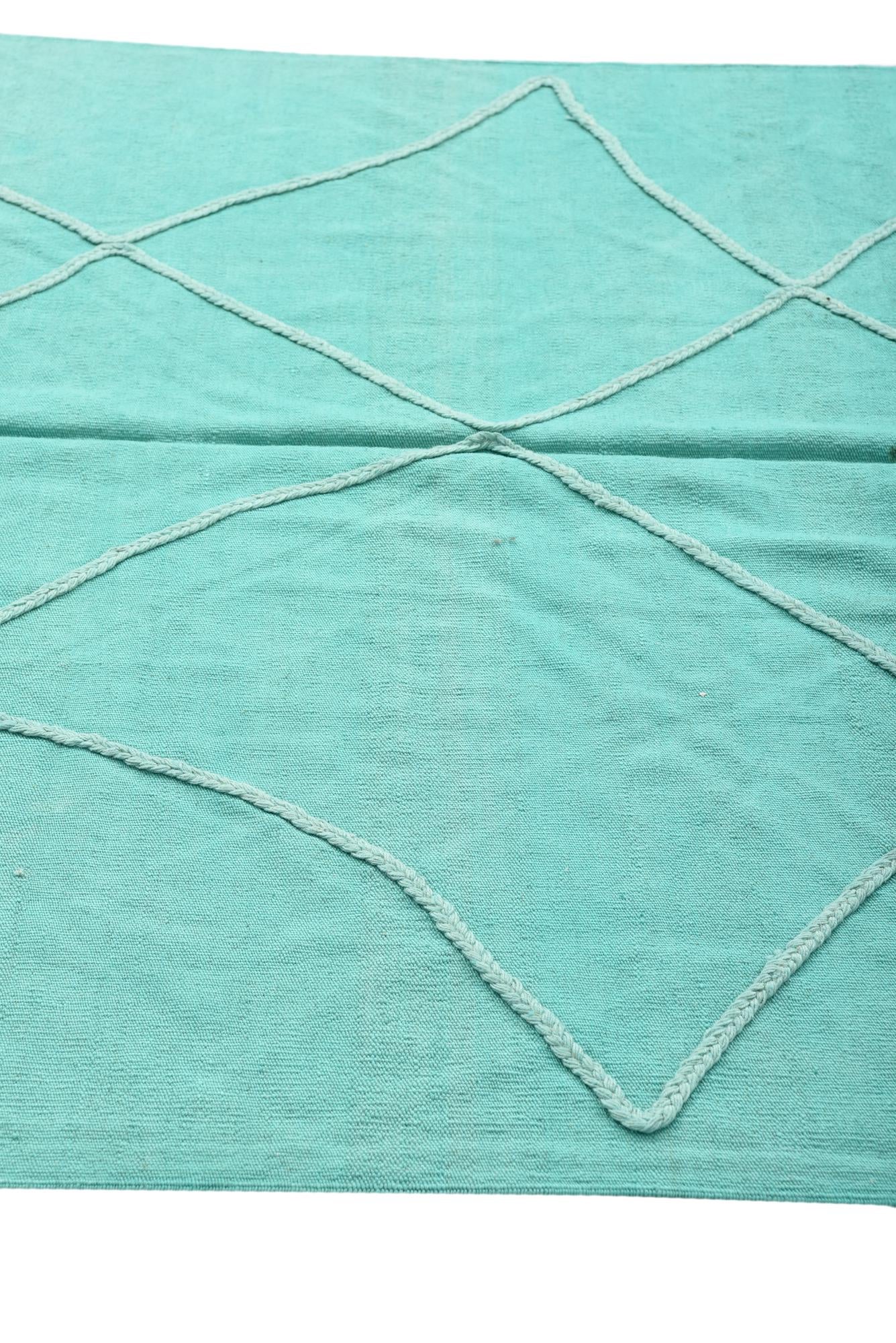 5' 6 x 8' 1 Hand Woven Kilim Modern Wool Rug