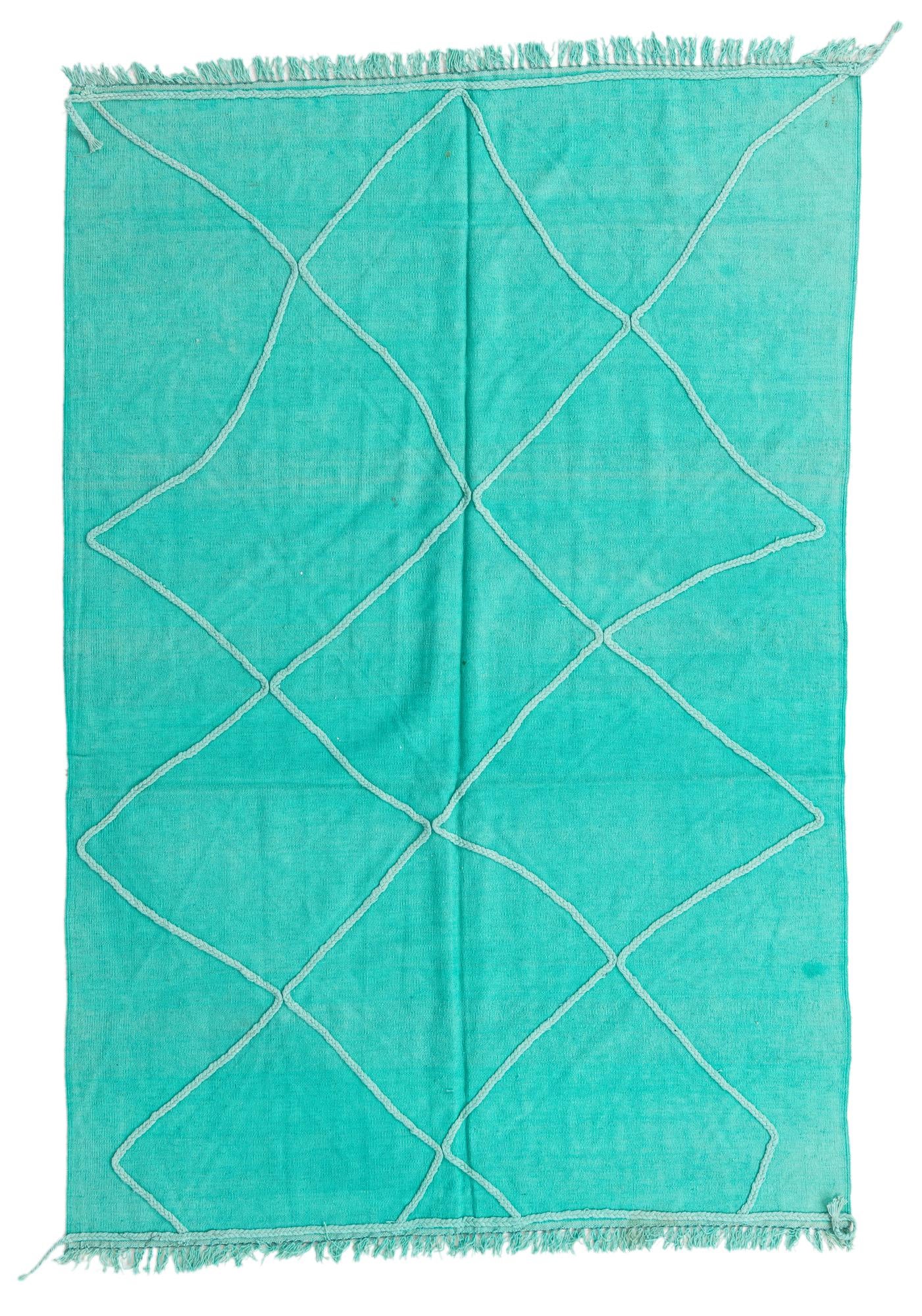 5' 6 x 8' 1 Hand Woven Kilim Modern Wool Rug