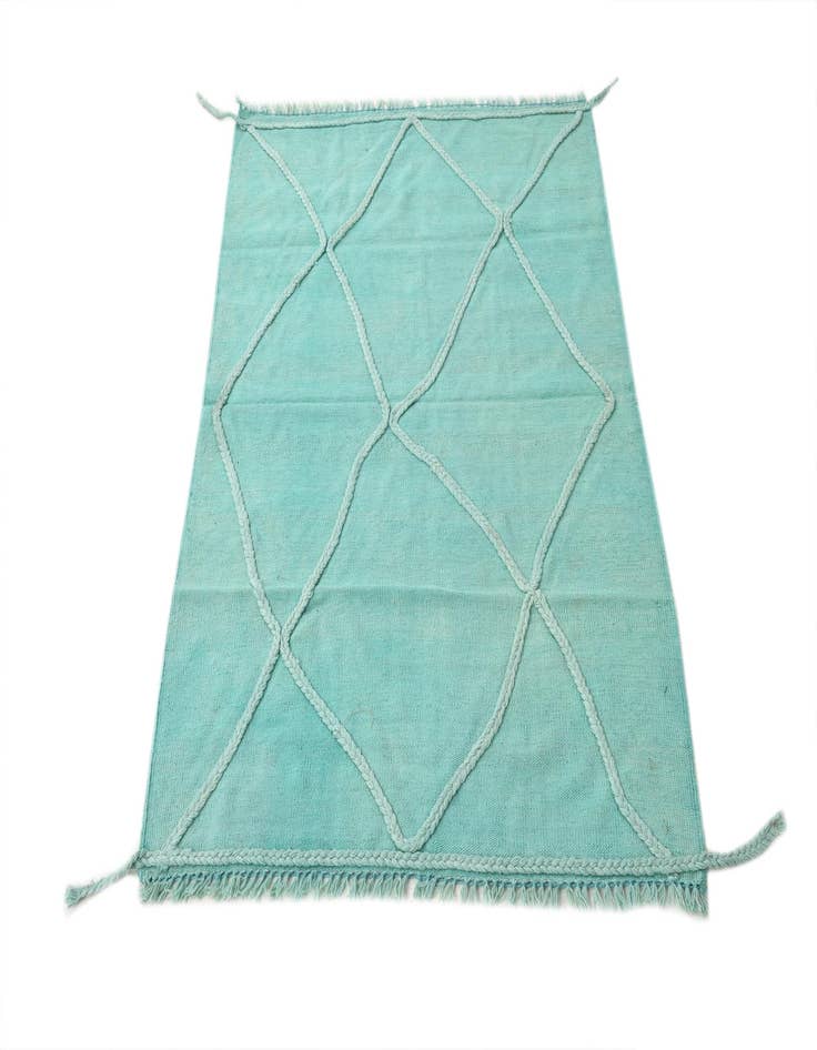 Detail image of 3' 6 x 4' 9 Hand Woven Kilim Modern Wool Rug