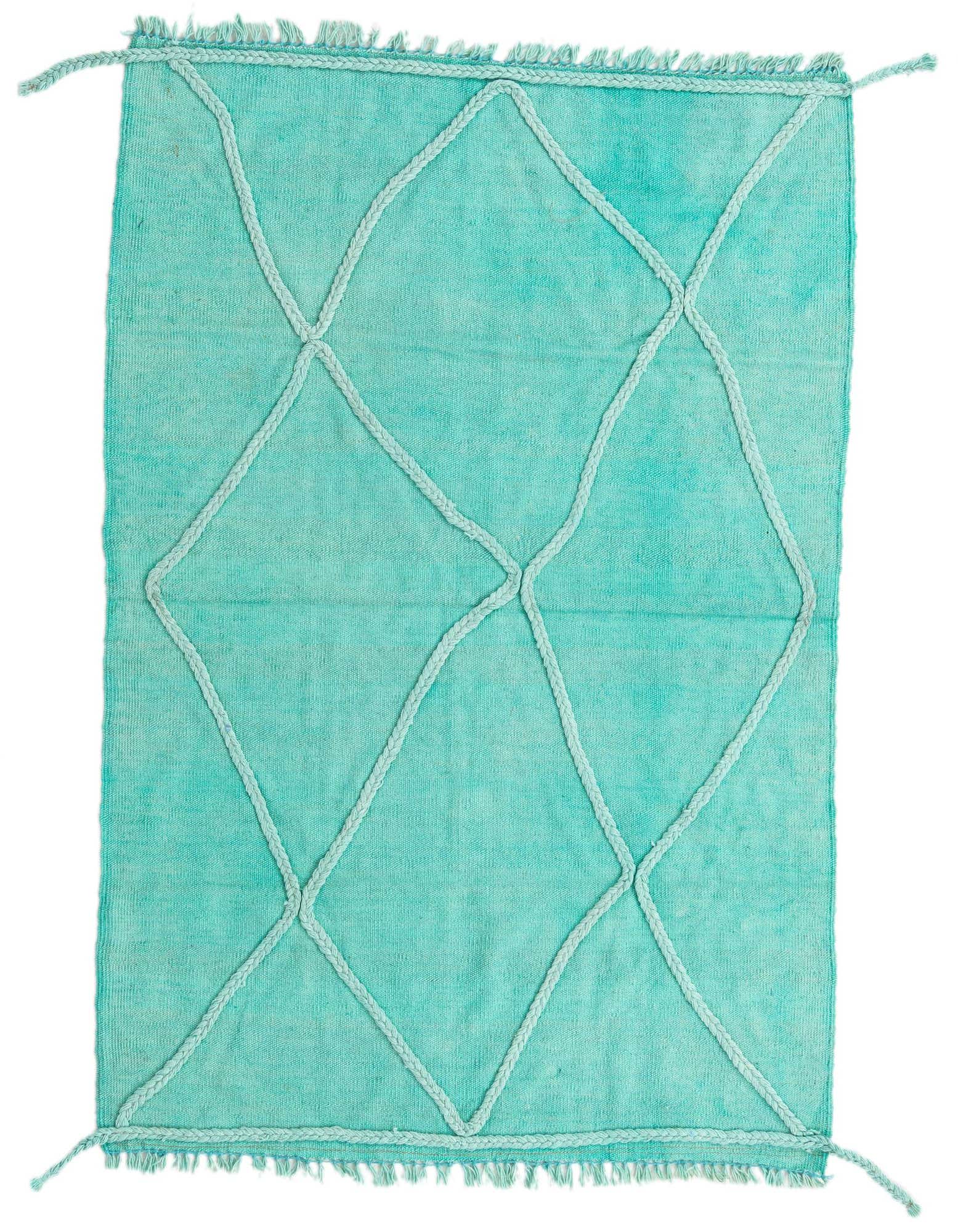 3' 6 x 4' 9 Hand Woven Kilim Modern Wool Rug