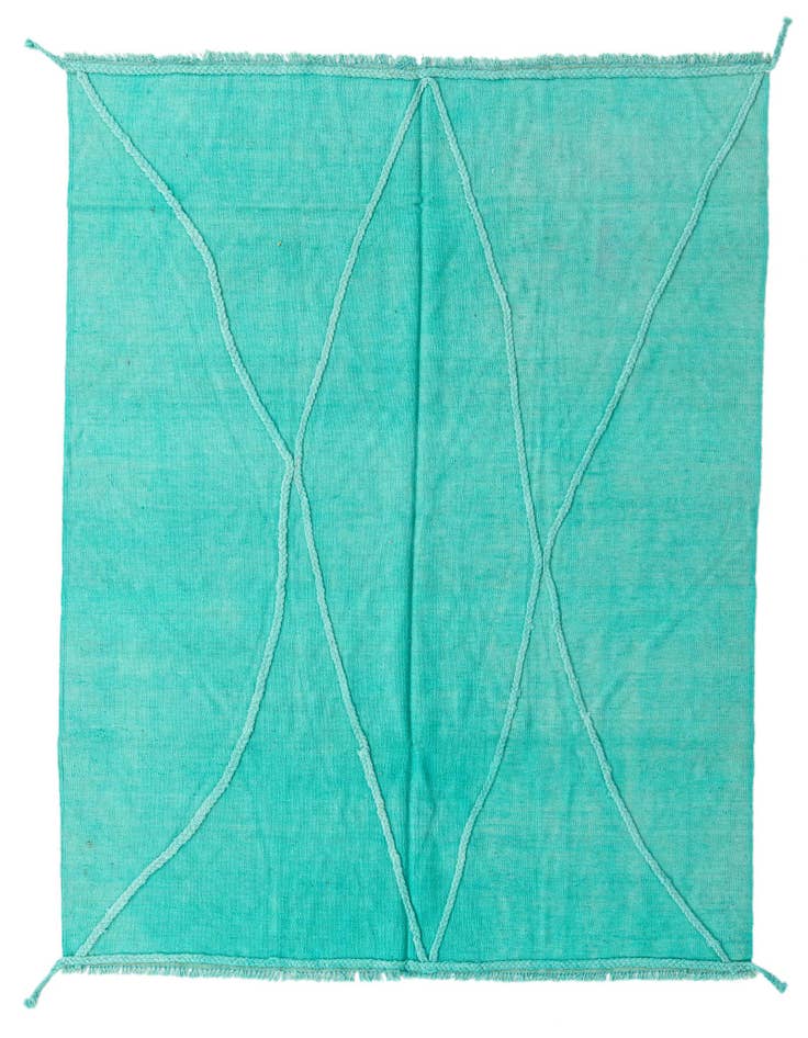 Detail image of 5' 2 x 6' 7 Hand Woven Kilim Modern Wool Rug