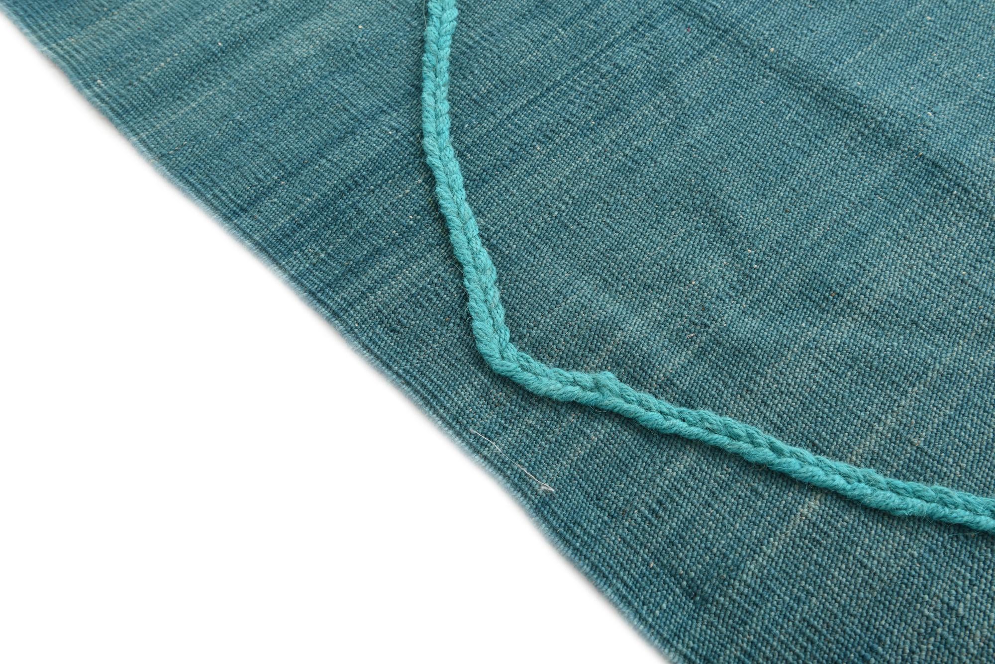7' x 9' 7 Hand Woven Kilim Modern Wool Rug