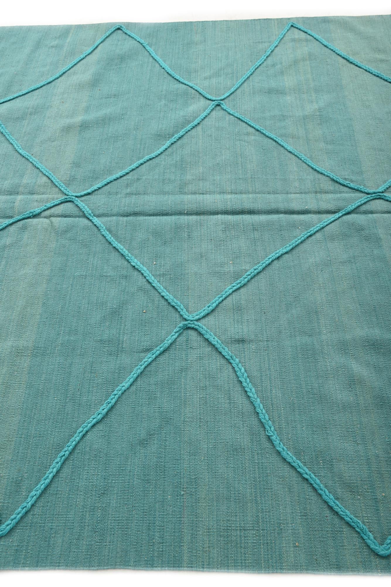 6' 9 x 9' 11 Hand Woven Kilim Modern Wool Rug