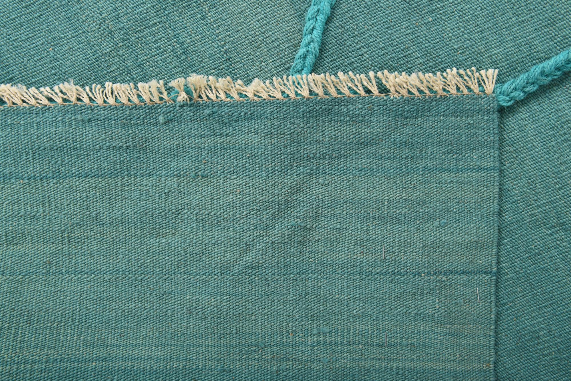 6' 9 x 9' 11 Hand Woven Kilim Modern Wool Rug
