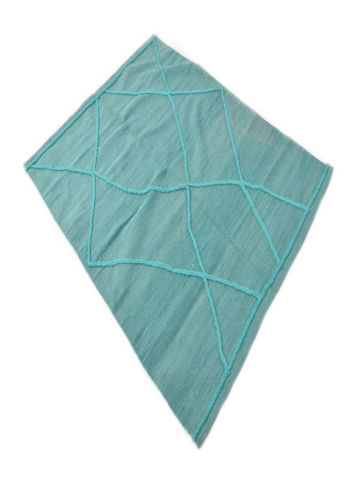 4' 2 x 5' 9 Hand Woven Kilim Modern Wool Rug