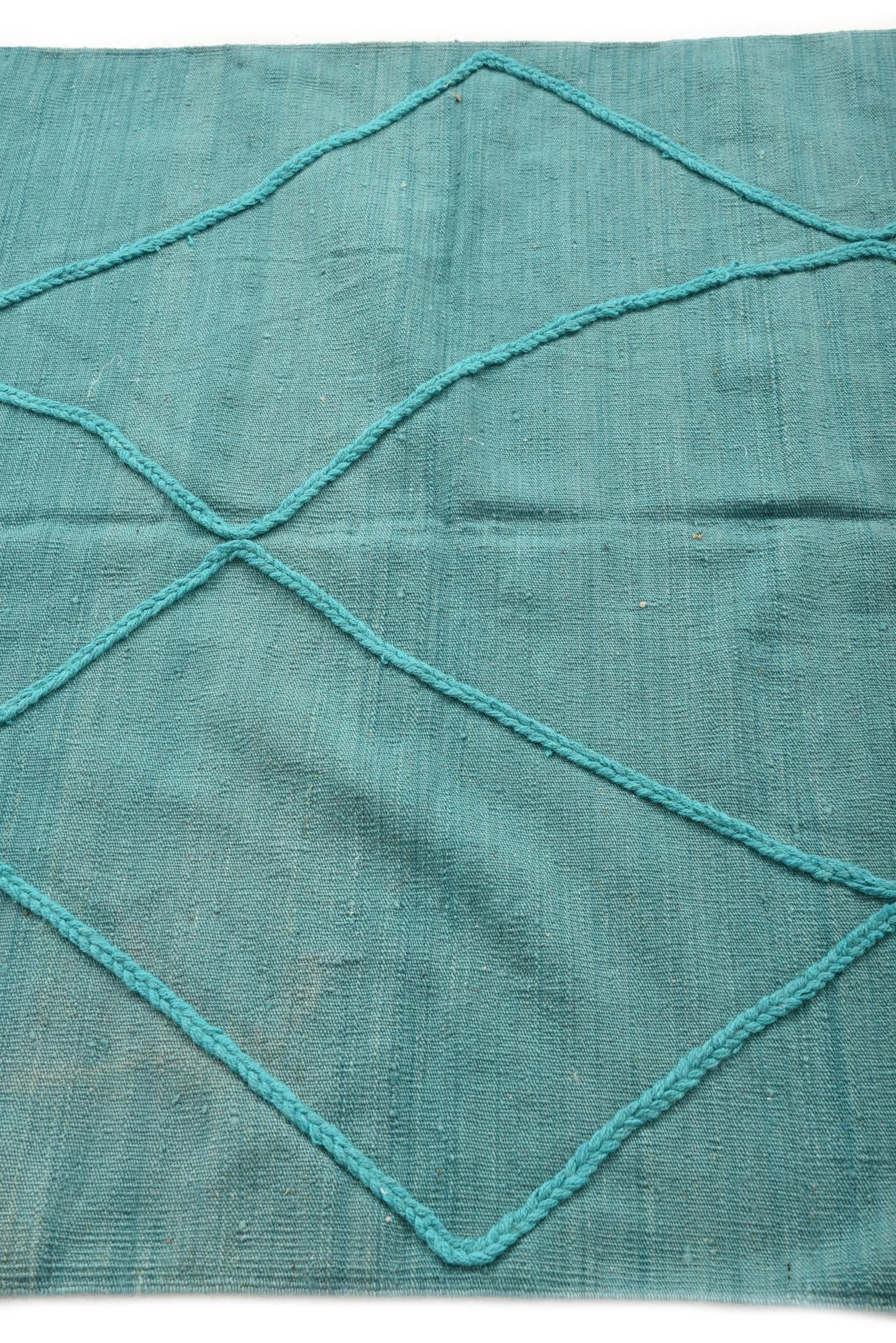 4' 2 x 5' 9 Hand Woven Kilim Modern Wool Rug