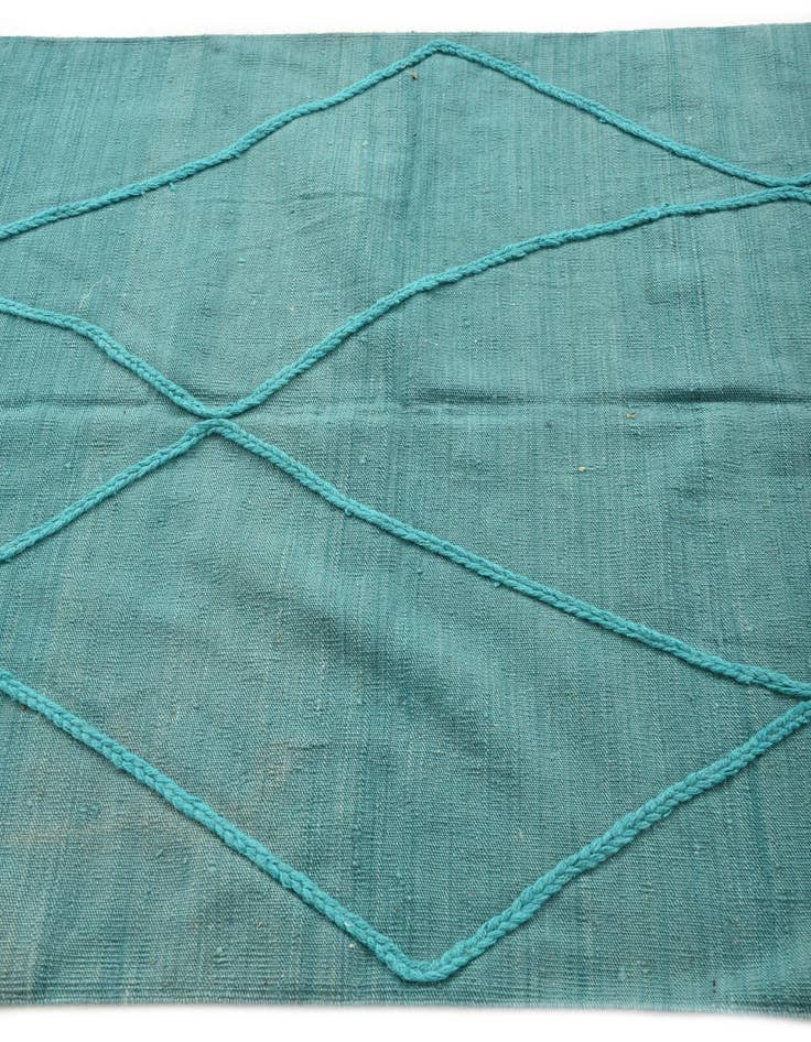 Detail image of 4' 2 x 5' 9 Hand Woven Kilim Modern Wool Rug