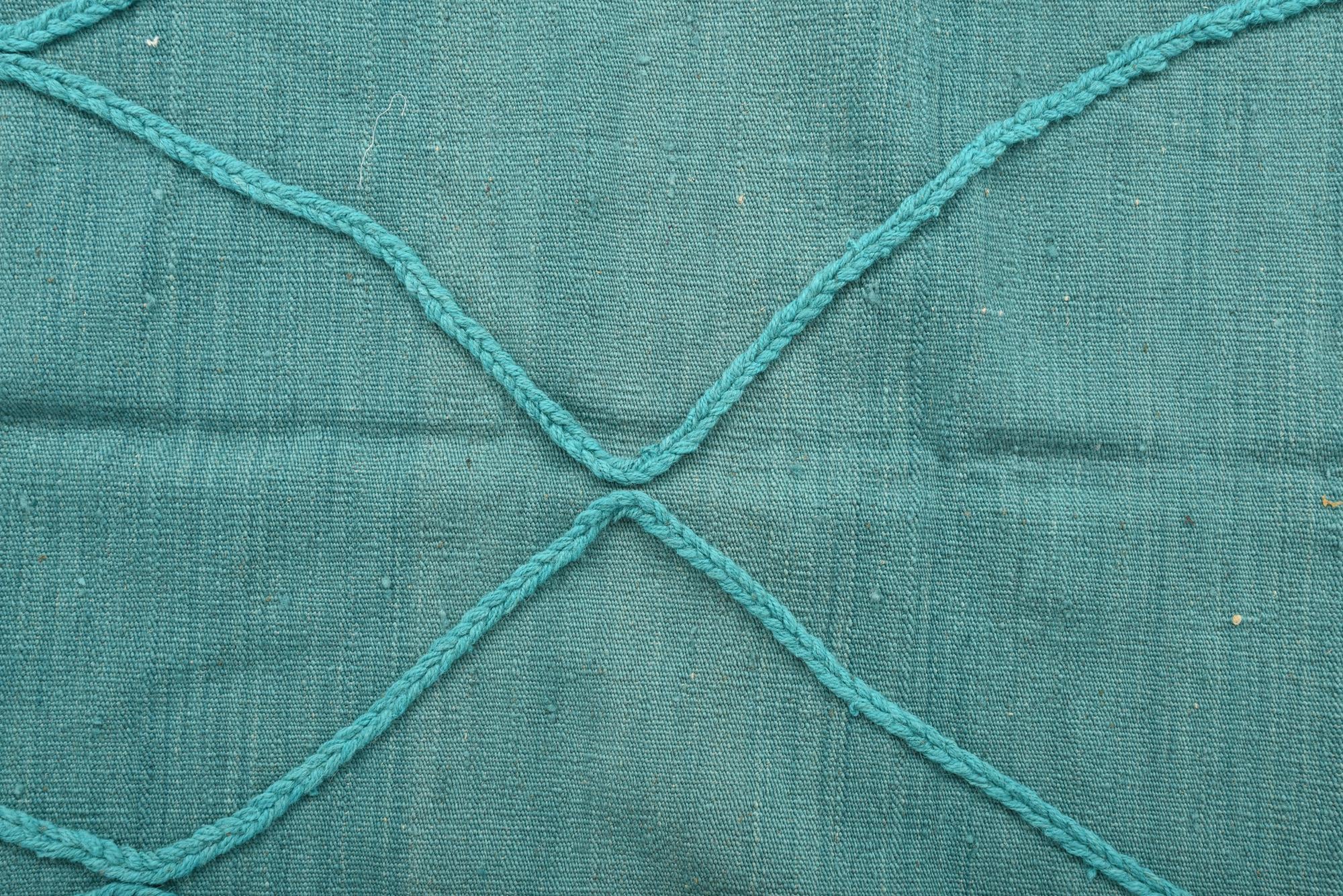 4' 2 x 5' 9 Hand Woven Kilim Modern Wool Rug