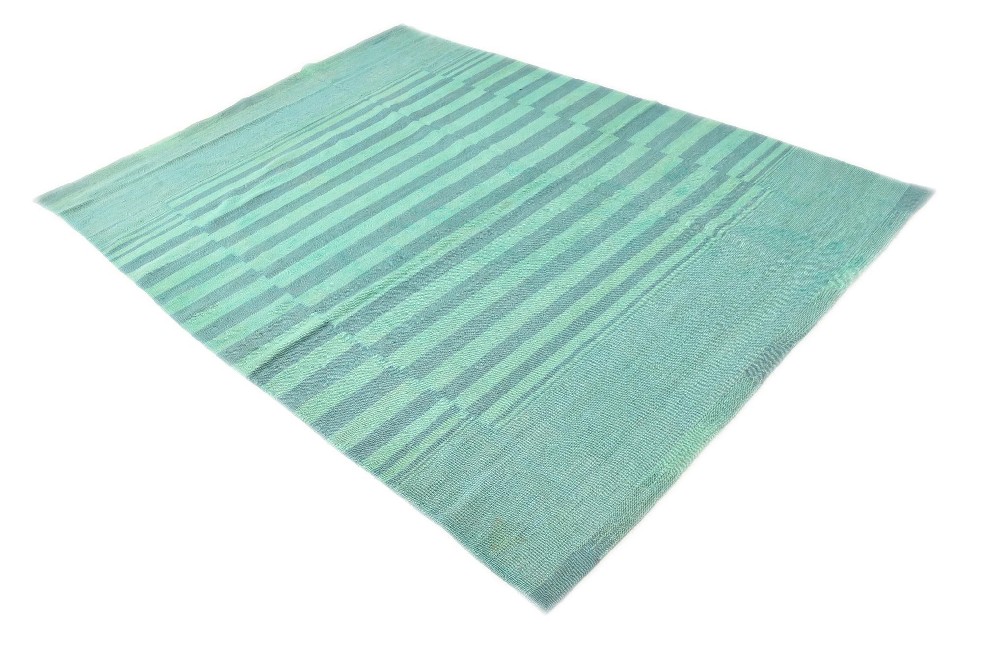 5' 7 x 7' 6 Hand Woven Kilim Modern Wool Rug