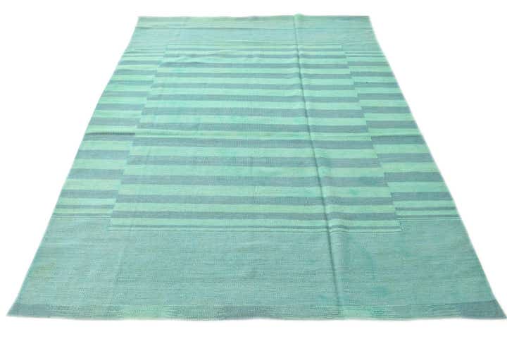 5' 7 x 7' 6 Hand Woven Kilim Modern Wool Rug