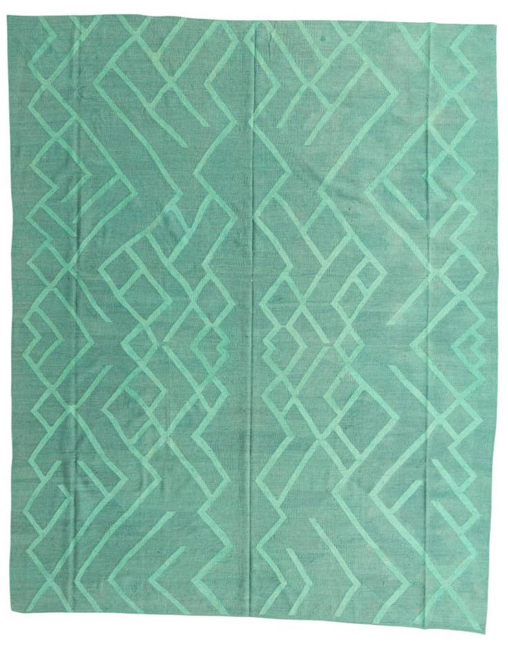 Detail image of 12' 5 x 13' 3 Hand Woven Kilim Modern Wool Rug