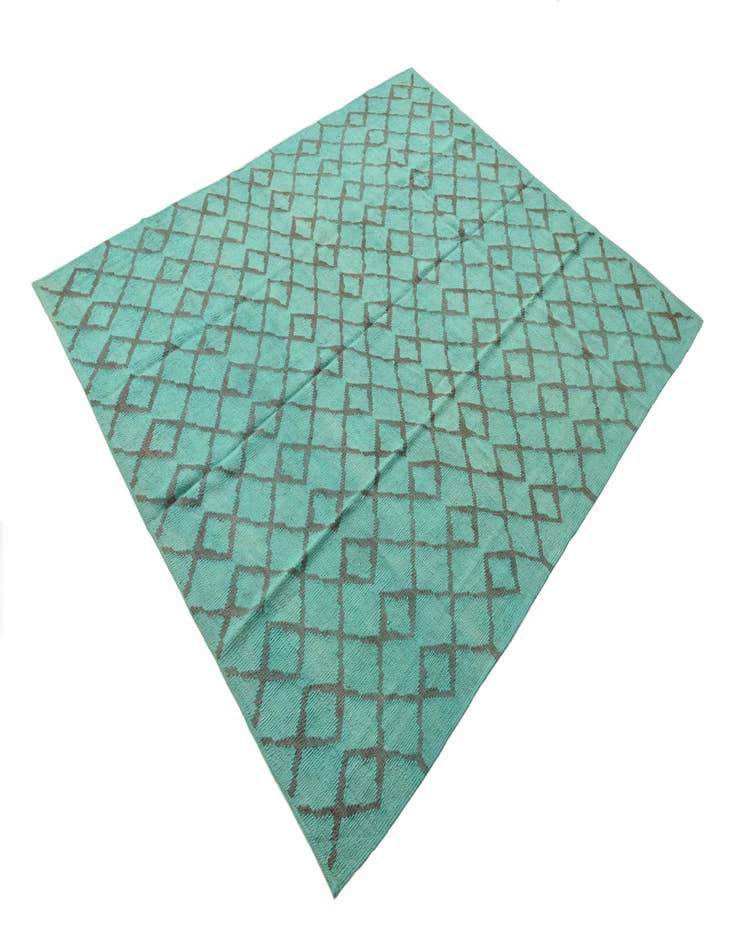 Detail image of 6' 1 x 7' 5  Hand Woven Kilim Modern Wool Rug