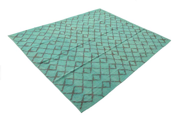6' 1 x 7' 5 Hand Woven Kilim Modern Wool Rug