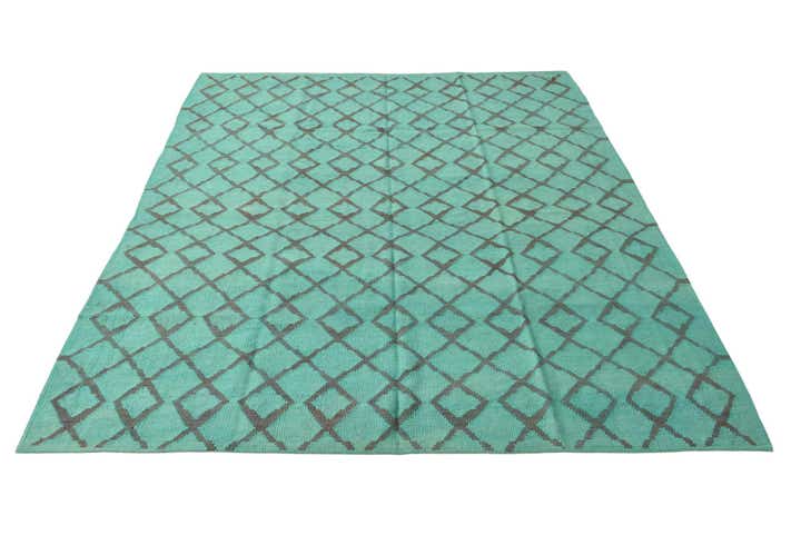 6' 1 x 7' 5 Hand Woven Kilim Modern Wool Rug
