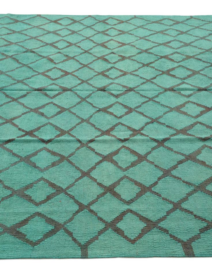 Detail image of 6' 1 x 7' 5  Hand Woven Kilim Modern Wool Rug