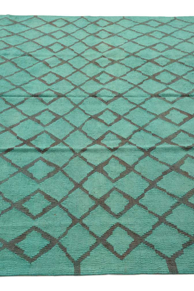 6' 1 x 7' 5 Hand Woven Kilim Modern Wool Rug
