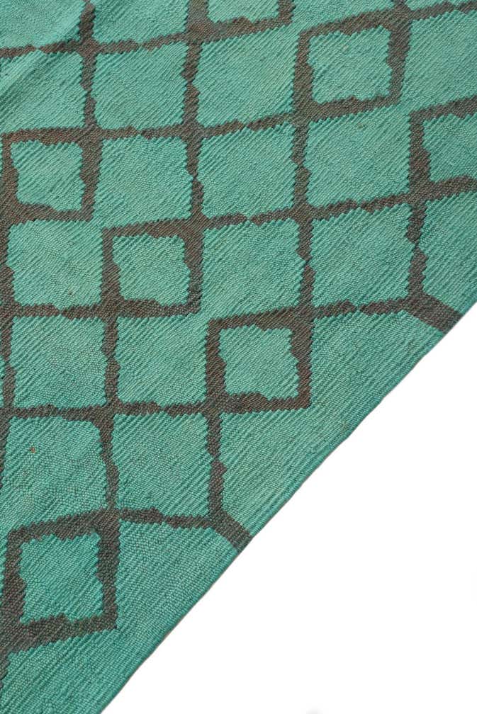 6' 1 x 7' 5 Hand Woven Kilim Modern Wool Rug