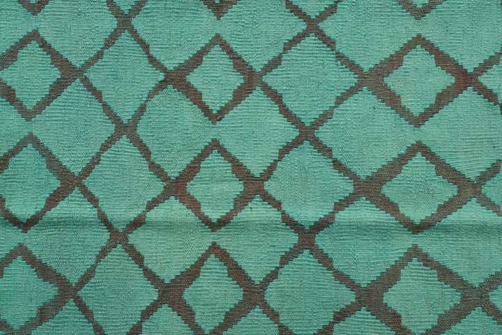 6' 1 x 7' 5 Hand Woven Kilim Modern Wool Rug