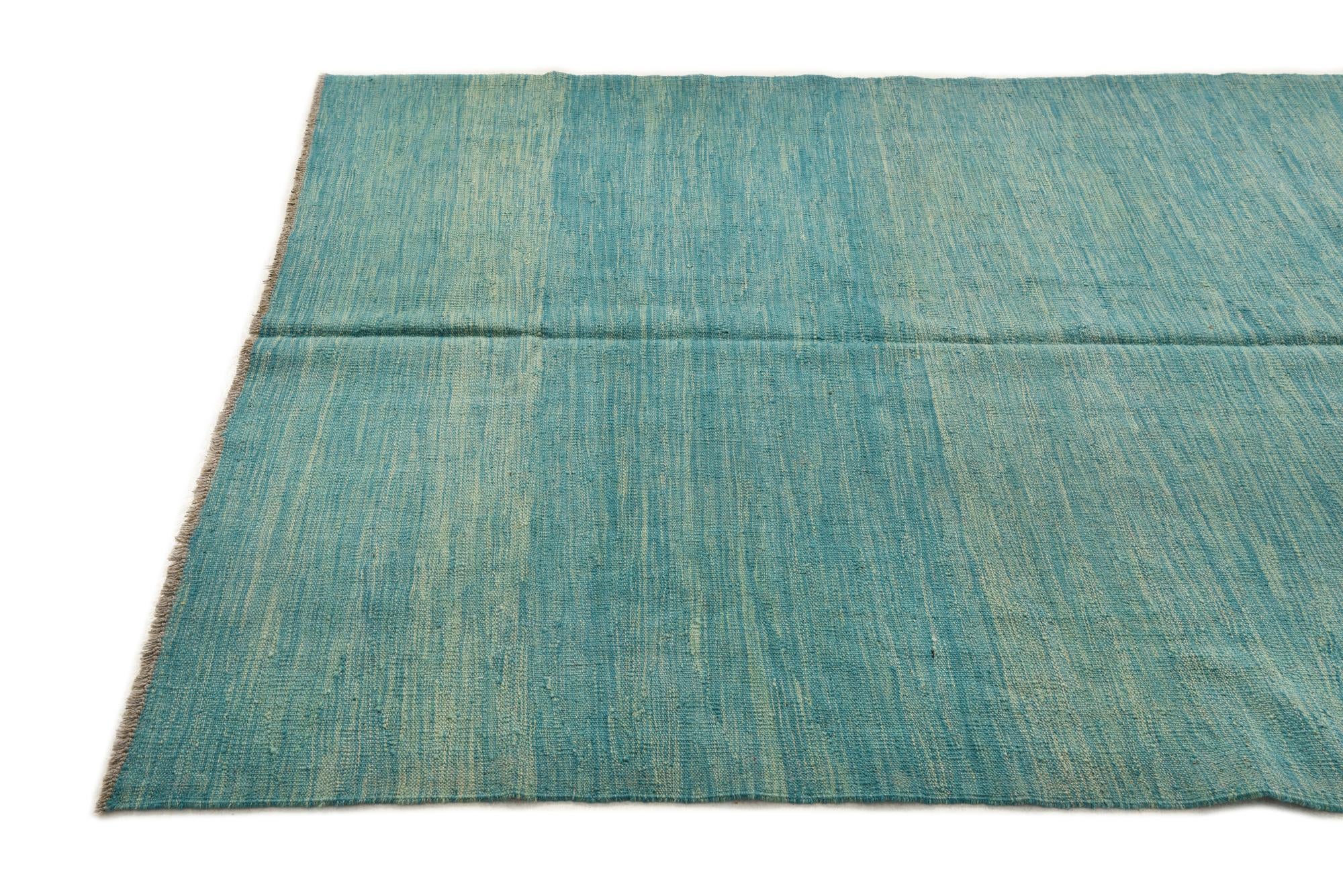 4' 10 x 6' 6 Hand Woven Kilim Modern Wool Rug