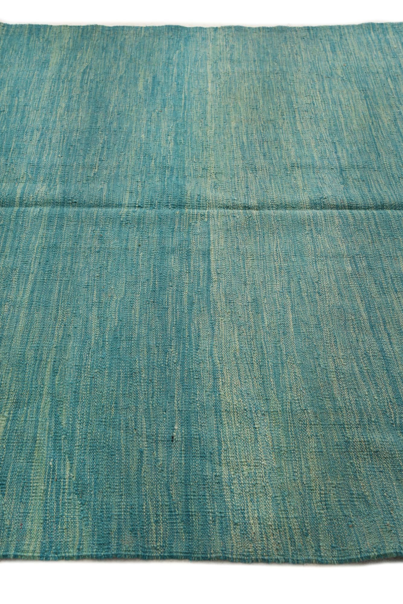 4' 10 x 6' 6 Hand Woven Kilim Modern Wool Rug