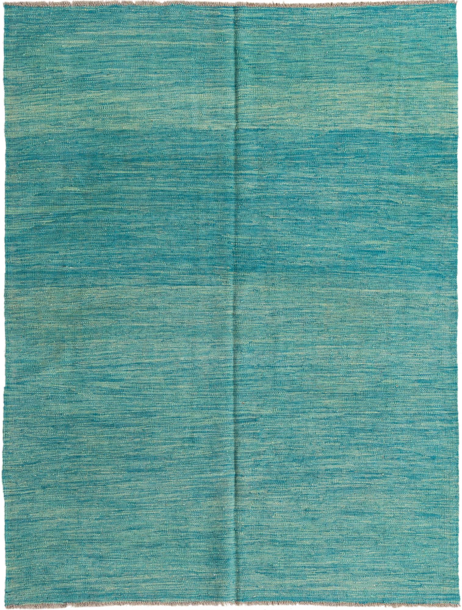 4' 10 x 6' 6 Hand Woven Kilim Modern Wool Rug