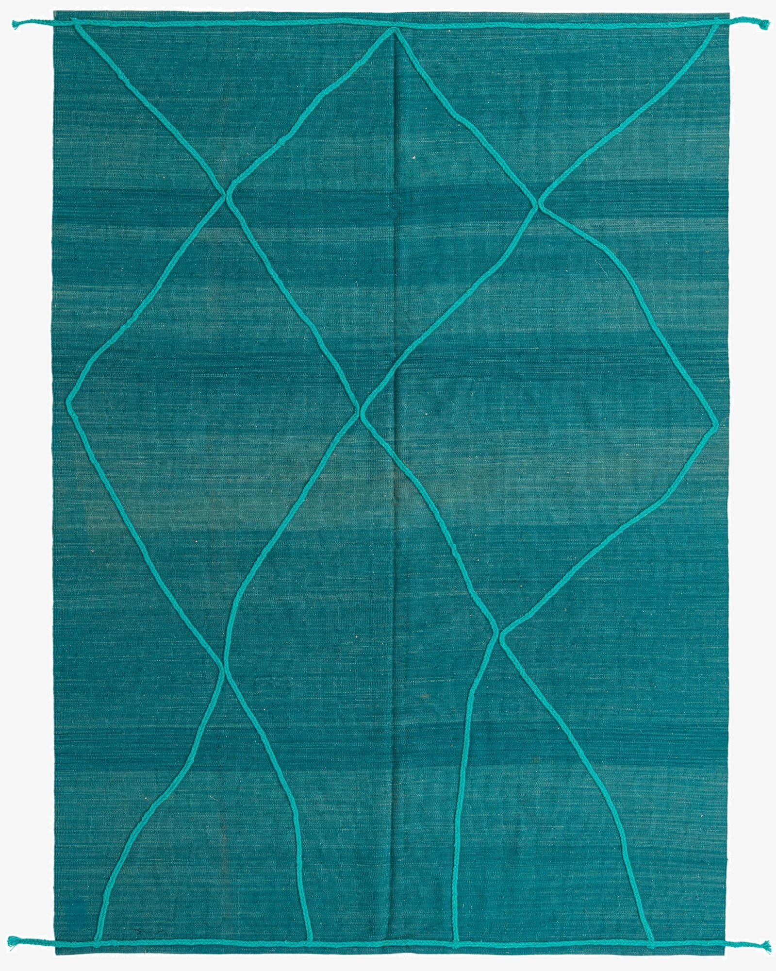 7' x 9' 7  Hand Woven Kilim Modern Wool Rug
