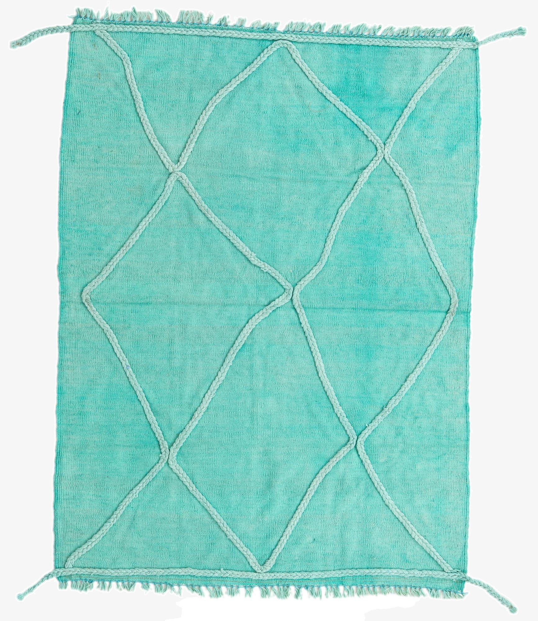 3' 6 x 4' 9  Hand Woven Kilim Modern Wool Rug