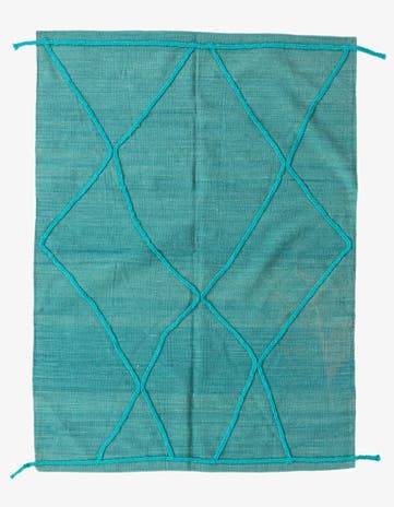 4' 2 x 5' 9 Hand Woven Kilim Modern Wool Rug