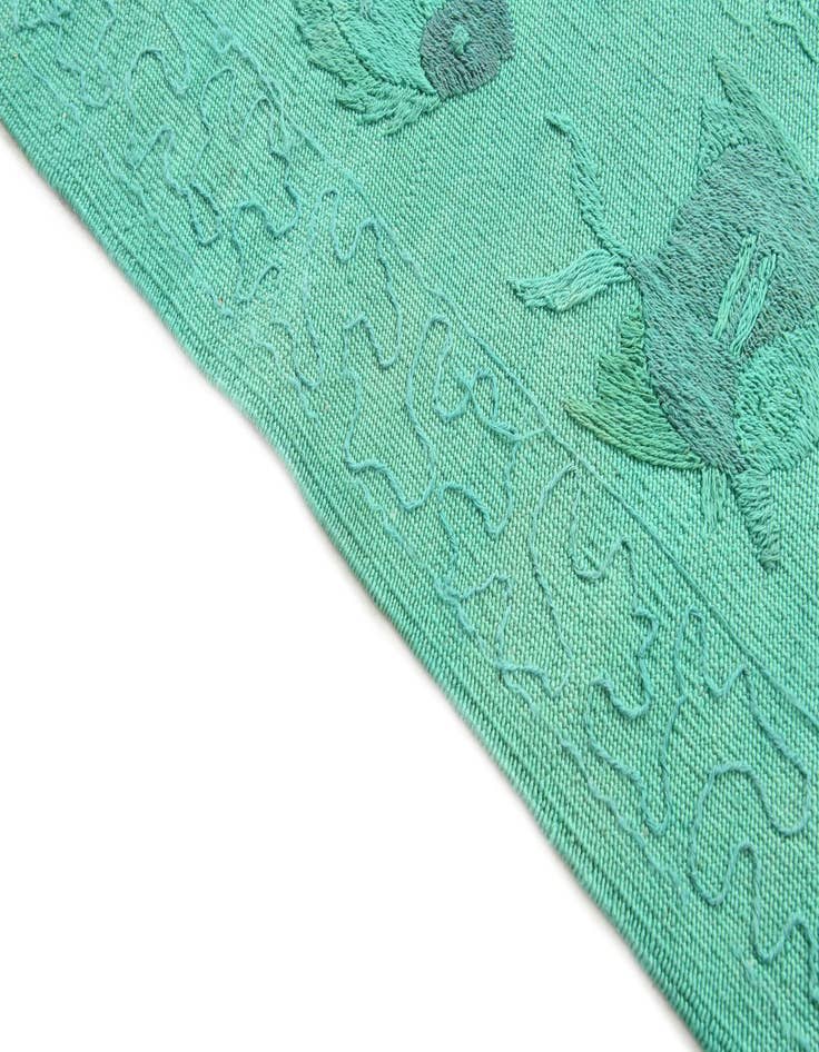 Detail image of 4' 7 x 6' 4  Hand Woven Kilim Suzani Wool Rug