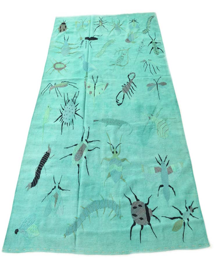 Detail image of 5' 9 x 7' 5  Hand Woven Kilim Suzani Wool Rug