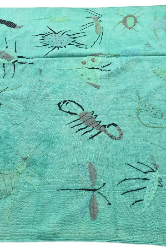 Detail image of 5' 9 x 7' 5 Hand Woven Kilim Suzani Wool Rug