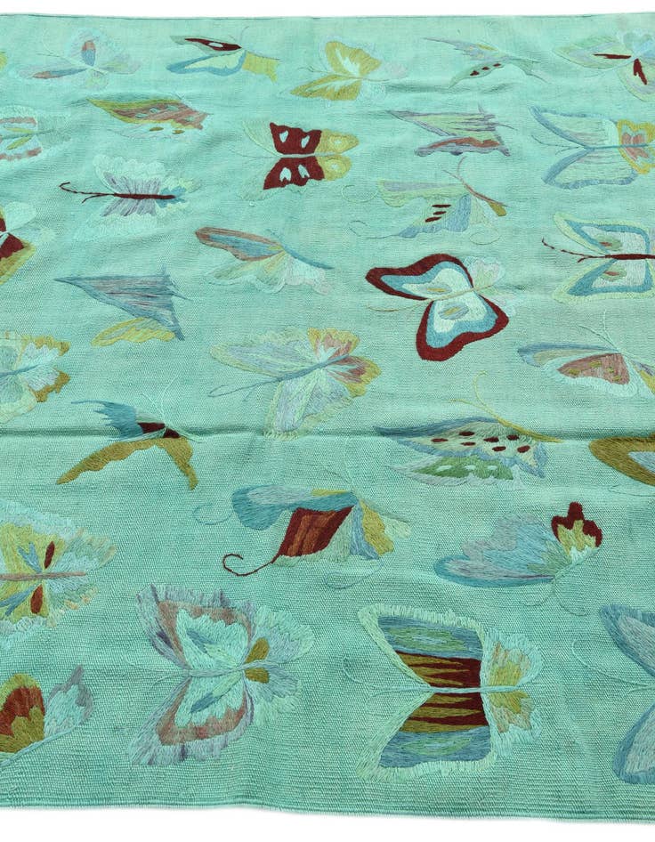 Detail image of 5' 6 x 7' 4  Hand Woven Kilim Suzani Wool Rug