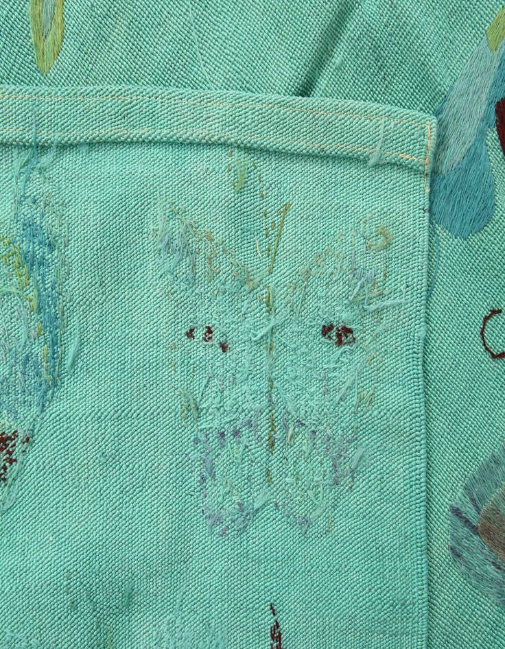 Detail image of 5' 6 x 7' 4  Hand Woven Kilim Suzani Wool Rug