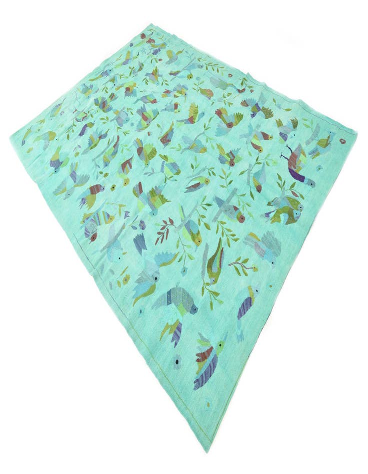 Detail image of 6' 7 x 8' 10  Hand Woven Kilim Suzani Wool Rug