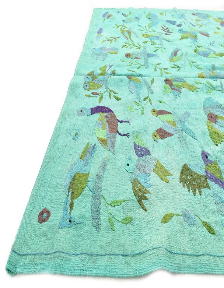 Detail image of 6' 7 x 8' 10  Hand Woven Kilim Suzani Wool Rug