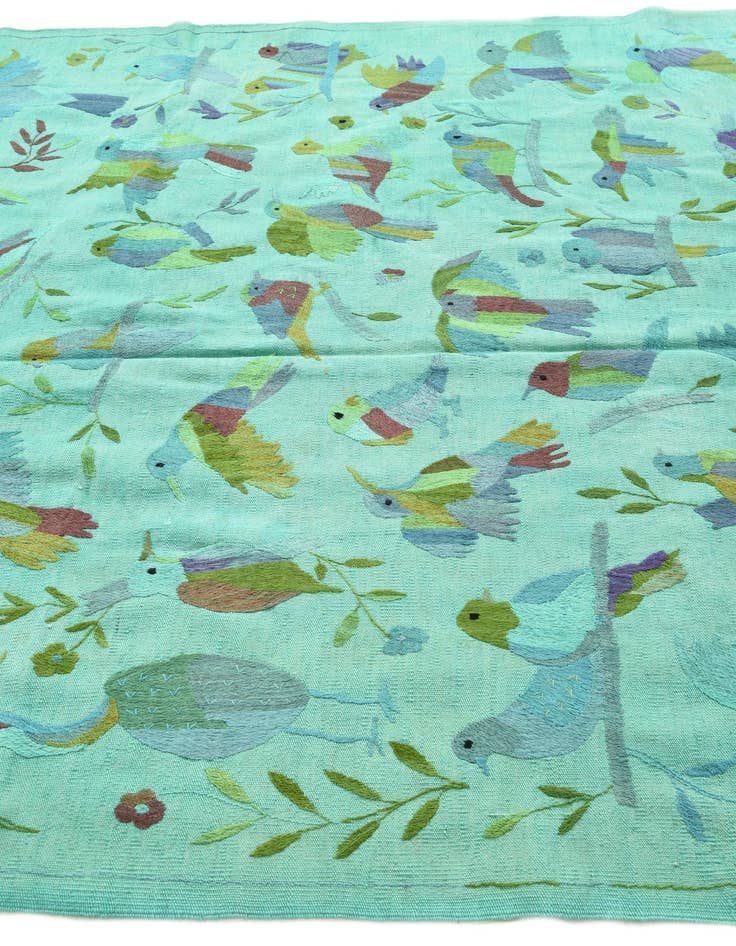 Detail image of 6' 7 x 8' 10  Hand Woven Kilim Suzani Wool Rug