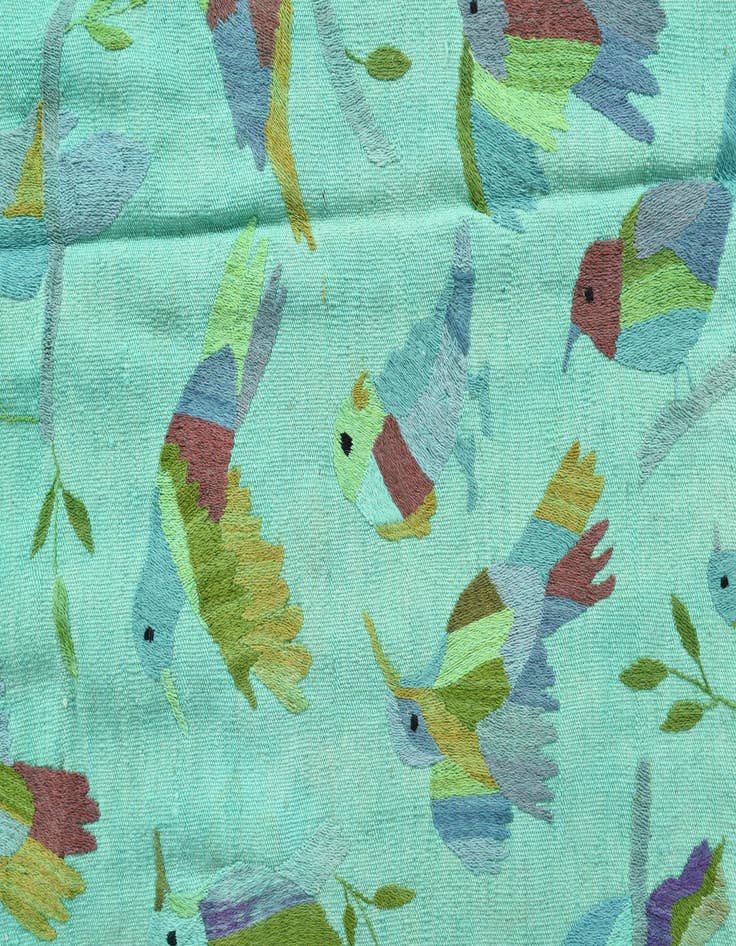 Detail image of 6' 7 x 8' 10  Hand Woven Kilim Suzani Wool Rug