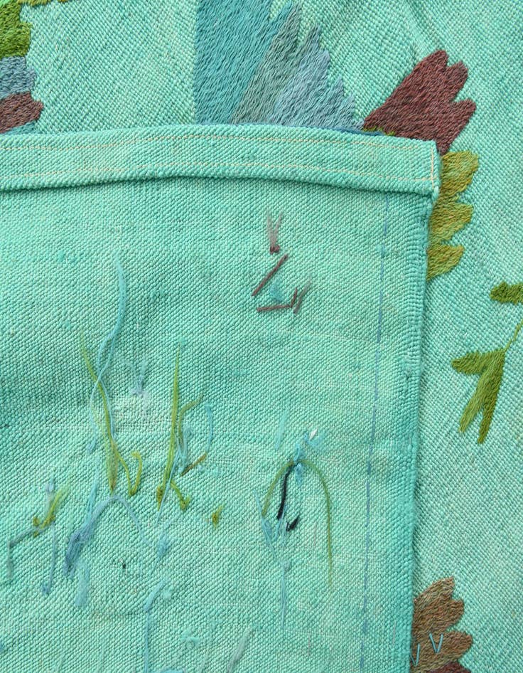 Detail image of 6' 7 x 8' 10  Hand Woven Kilim Suzani Wool Rug