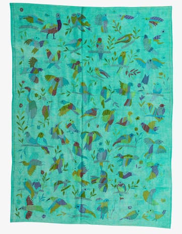 6' 7 x 8' 10 Hand Woven Kilim Suzani Wool Rug