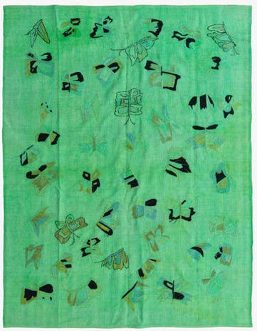 5' 8 x 7' 4 Hand Woven Kilim Suzani Wool Rug