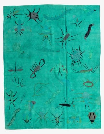 5' 9 x 7' 5 Hand Woven Kilim Suzani Wool Rug