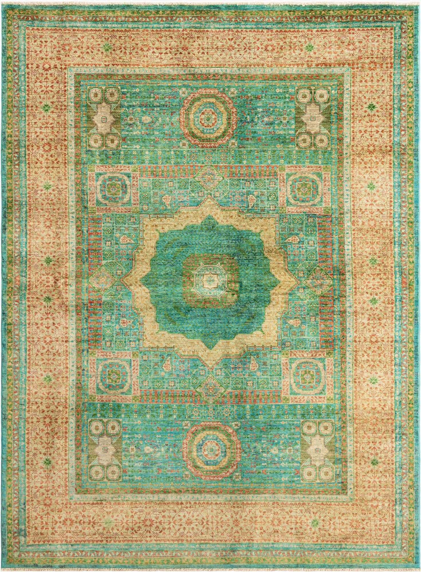 5' 8 x 7' 9 Hand Knotted Mamluk Rug